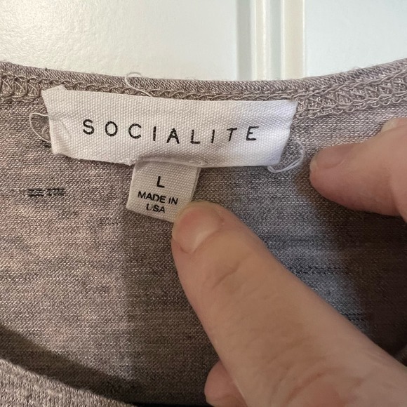 Nordstrom Socialite Dress Size Large Heather Mauve ‎ High Neck Knit Swing - Picture 2 of 9